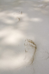 Image showing Footprints in the sand