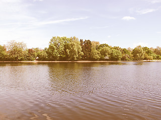 Image showing Serpentine lake, London vintage