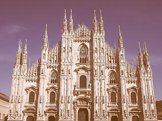 Image showing Milan Cathedral vintage