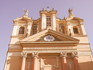 Image showing Church of San Bernardino meaning St Bernardine in Chieri vintage