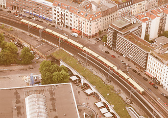 Image showing Berlin aerial view vintage