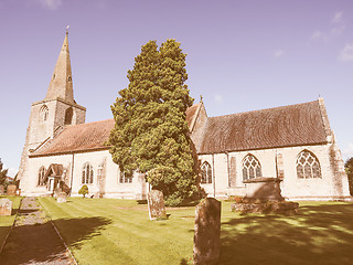 Image showing St Mary Magdalene church in Tanworth in Arden vintage