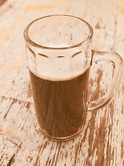 Image showing  Dark beer vintage