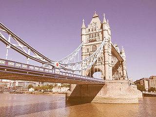 Image showing Tower Bridge London vintage