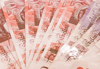 Image showing  Pound notes vintage