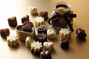 Image showing Different type of hand made praline