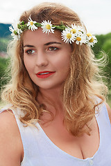 Image showing Portrait of a flower girl