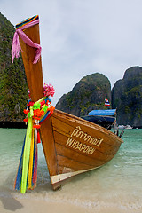 Image showing Longtailboat at Phi Phi Leh