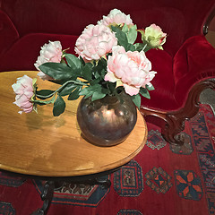 Image showing Vintage interior decorated with roses