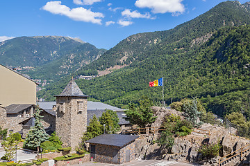 Image showing Andorra La Vella surrounded by beautiful mountains