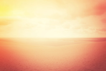 Image showing Hazy sand dunes in red glow