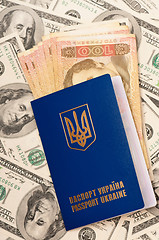 Image showing Passport Ukraine and money