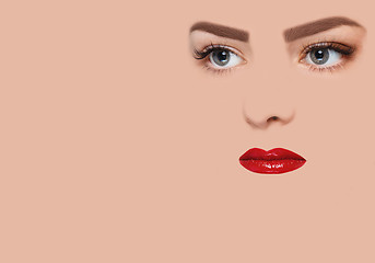 Image showing The conceptual image with red lips