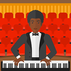 Image showing Man playing piano.