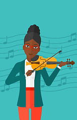 Image showing Woman playing violin.