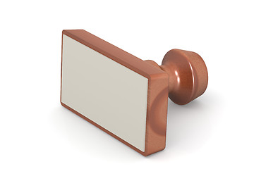 Image showing Blank wooden stamp
