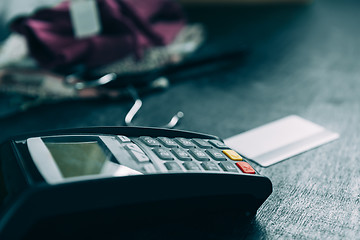 Image showing Credit card terminal in store