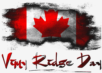 Image showing Flag of Canada for Vimy Ridge Day 