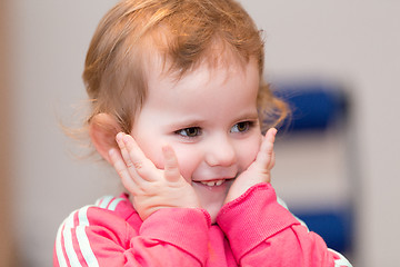 Image showing Happy cute little girl