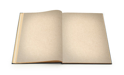 Image showing Open old book isolated