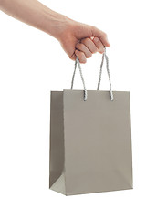 Image showing Shopping man, gift bag