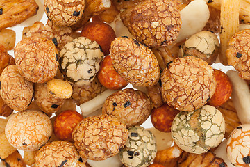 Image showing Mix of japanese rice nuts