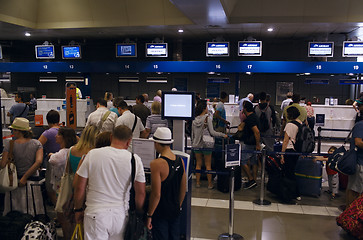 Image showing Departures hall at an airport