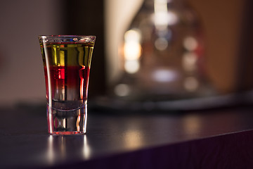 Image showing drink shot at bar counter