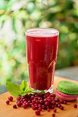 Image showing fruit drink with cranberries