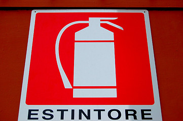 Image showing extinguisher sign