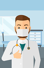 Image showing Confident doctor in mask.