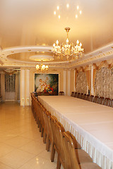 Image showing graceful interior in restaurant Banquet hall in Chernihiv