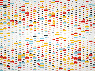 Image showing Transportation colorful pictograms background