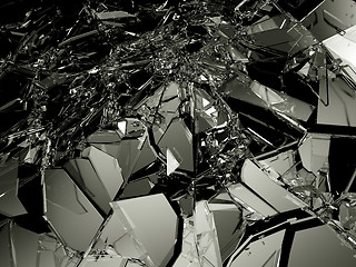 Image showing Many pieces of broken and Shattered glass