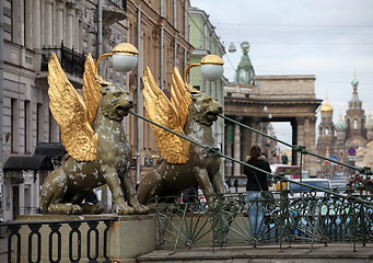 Image showing Griffons in St. Petersburg