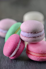 Image showing french colorful macarons