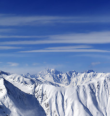 Image showing Snow mountains in nice day