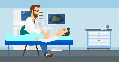 Image showing Patient under ultrasound examination.