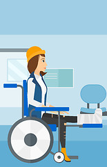 Image showing Patient sitting in wheelchair.