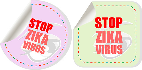 Image showing Zika virus symbol. Zika virus disease - transmission. Pest control. Linear design. Isolated vector illustration.