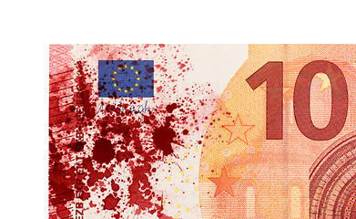 Image showing New ten euro banknote, close-up