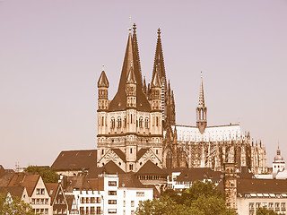 Image showing Koeln Dom vintage