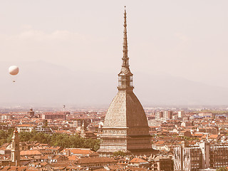 Image showing Mole Antonelliana in Turin vintage