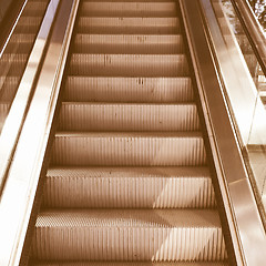 Image showing  Escalator picture vintage