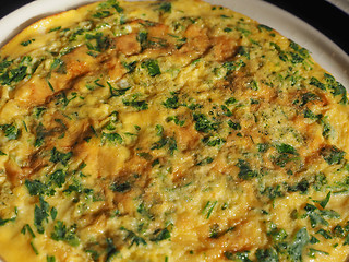 Image showing Parsley cilantro omelette