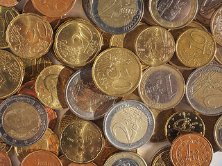 Image showing Euro coins background