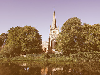 Image showing Holy Trinity church in Stratford upon Avon vintage