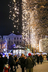 Image showing Illuminated Zagreb at advent time