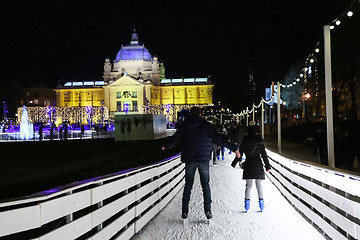 Image showing People in ice park