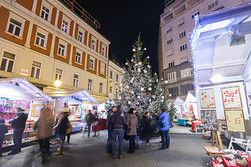 Image showing Christmas souvenir stands on Jelacic Square